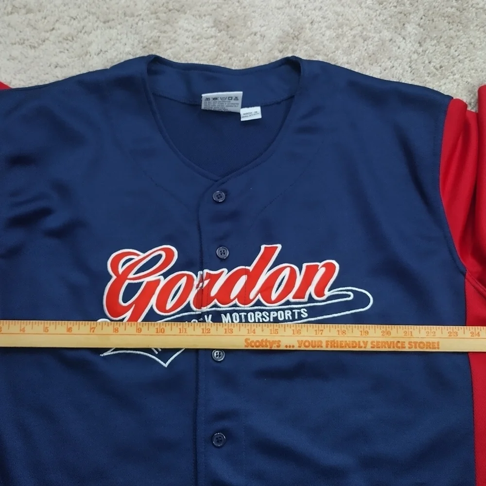 jeff gordon Nascar Chase Baseball Button Up Jersey Size XL Hendricks Motors Team